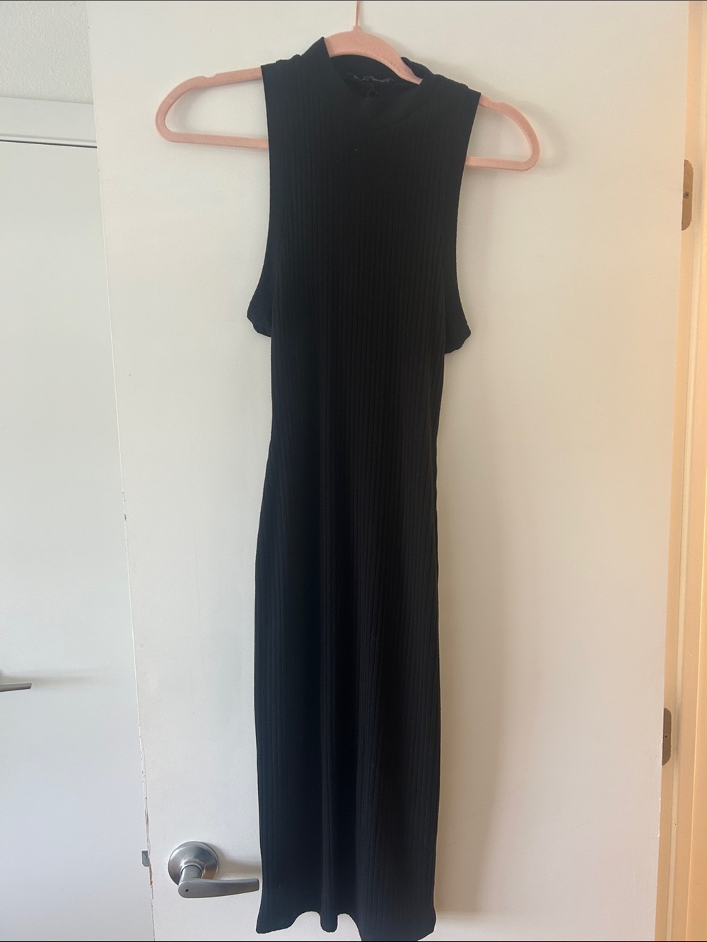 H&M Black Ribbed Sleeveless Maxi Dress